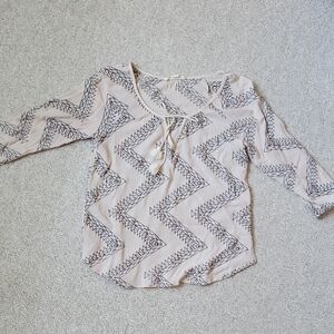 Embroidered Chiffon Top